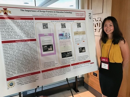 Jiwoo and her research poster at BCCE, July 2018